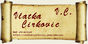 Vlatka Ćirković vizit kartica
